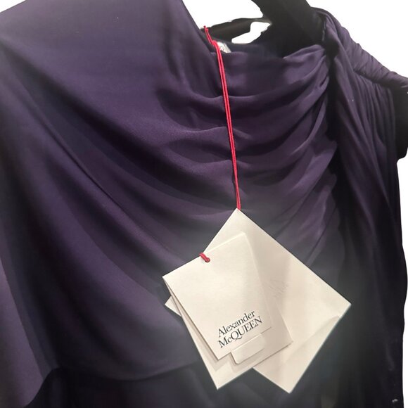 Alexander McQueen Sleek Fluid Jersey Gown – Amethyst, IT 38 (US 2–4) NWT - Picture 5 of 7